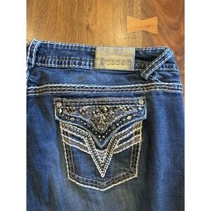 vigoss women's Plus bootcut jeans size 24 33 Length Rhinestone Embroidered